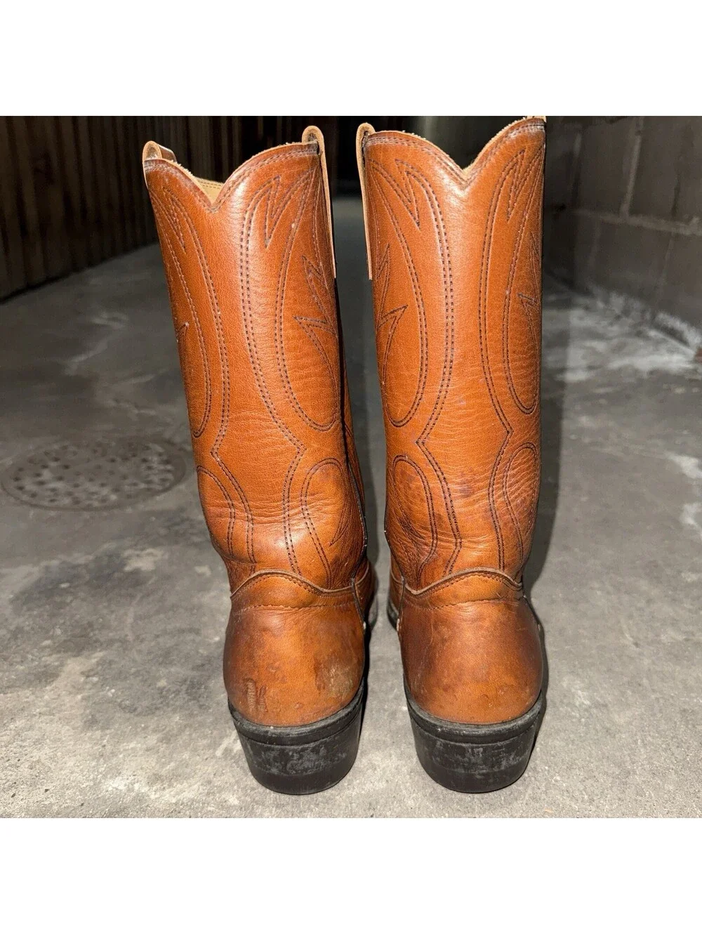 ACME Boots Avonite Hypalon Super Wear Leather Western Cowboy USA Mens 7.5D